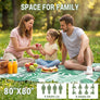 WolfWise Green Outdoor Picnic Blanket