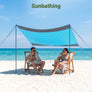 WolfWise 78" × 81" XXL Beach Blanket, Waterproof & Sandproof Picnic Mat with 4 Sand Pockets & 4 Stakes