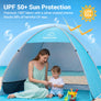 Wolfwise Pop up Beach Tent, UPF50+ Sun Shelter