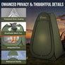 Wolfwise Pop Up Camping Toilet Tent,Value Kit with 30 Bags & Gel & Light