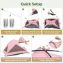 Wolfwise Large Beach Tent Sun Shelter for 3-4 Person, UPF 50+ UV Protection Beach Shade Tent