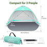 Wolfwise Beach Tent Sun Shelter for 3 Person with UPF 50+ UV Protection