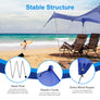 WolfWise ShyShadow S10 Easy Setup Beach Tent, Navy, Large