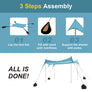WolfWise ShyShadow S20 Easy Setup Beach Tent, Blue, X-Large
