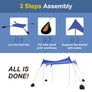 WolfWise ShyShadow S10 Easy Setup Beach Tent, Navy, Large