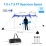 WolfWise ShyShadow S10 Easy Setup Beach Tent, Navy, Large