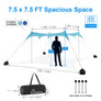 WolfWise ShyShadow S10 Easy Setup Beach Tent, Blue, Large