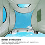 WolfWise pop up privacy tent with 2 zippered windows and a large entrance delivers 360 degree ventilation.