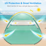 WolfWise Easy Set Up Beach Tent, Mint Green
