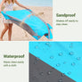 WolfWise 78" × 81" XXL Beach Blanket, Waterproof & Sandproof Picnic Mat with 4 Sand Pockets & 4 Stakes