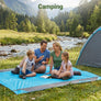 WolfWise 78" × 81" XXL Beach Blanket, Waterproof & Sandproof Picnic Mat with 4 Sand Pockets & 4 Stakes