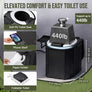 Wolfwise Pop Up Camping Toilet Tent,Value Kit with 30 Bags & Gel & Light