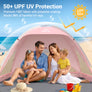 Wolfwise Large Beach Tent Sun Shelter for 3-4 Person, UPF 50+ UV Protection Beach Shade Tent