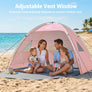 Wolfwise Large Beach Tent Sun Shelter for 3-4 Person, UPF 50+ UV Protection Beach Shade Tent