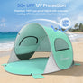 Wolfwise Pop up Beach Tent Sun Shelter with UPF50+ UV Protection