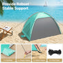 Wolfwise Beach Tent Sun Shelter for 4 Person, UPF 50+, Mint Green