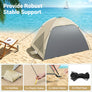 Wolfwise Beach Tent Sun Shelter for 4 Person with UPF 50+ UV Protection,Beige