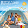 Wolfwise Beach Tent Sun Shelter for 4 Person, UPF 50+ UV Protection, Blue