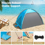 Wolfwise Beach Tent Sun Shelter for 4 Person, UPF 50+ UV Protection, Blue
