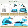 Wolfwise Beach Tent Sun Shelter for 4 Person, UPF 50+ UV Protection, Blue