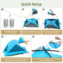 Wolfwise Beach Tent Sun Shelter for 4 Person, UPF 50+, Black Coating