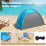 Wolfwise Beach Tent Sun Shelter for 4 Person, UPF 50+, Black Coating