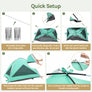 Wolfwise Beach Tent Sun Shelter for 3 Person with UPF 50+ UV Protection