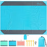WolfWise 78" × 81" XXL Beach Blanket, Waterproof & Sandproof Picnic Mat with 4 Sand Pockets & 4 Stakes