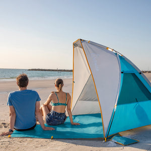 WolfWise SunlitSky A20 Portable Beach Tent, Blue, for 4-5 Person