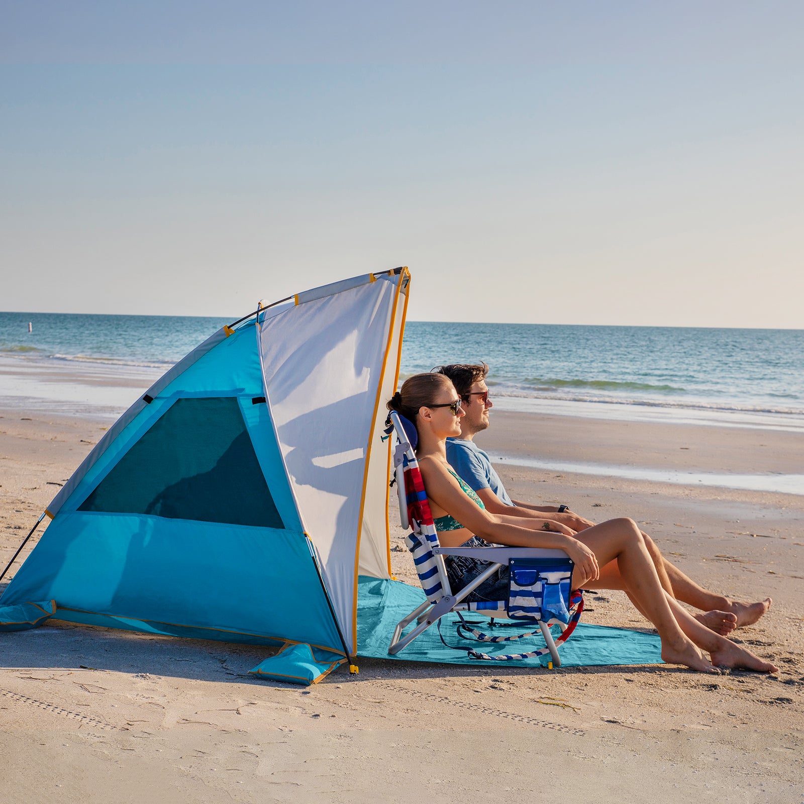 portable beach tent WolfWise Portable Beach Tent, Beach Sun Shelter, Baby Beach Tent