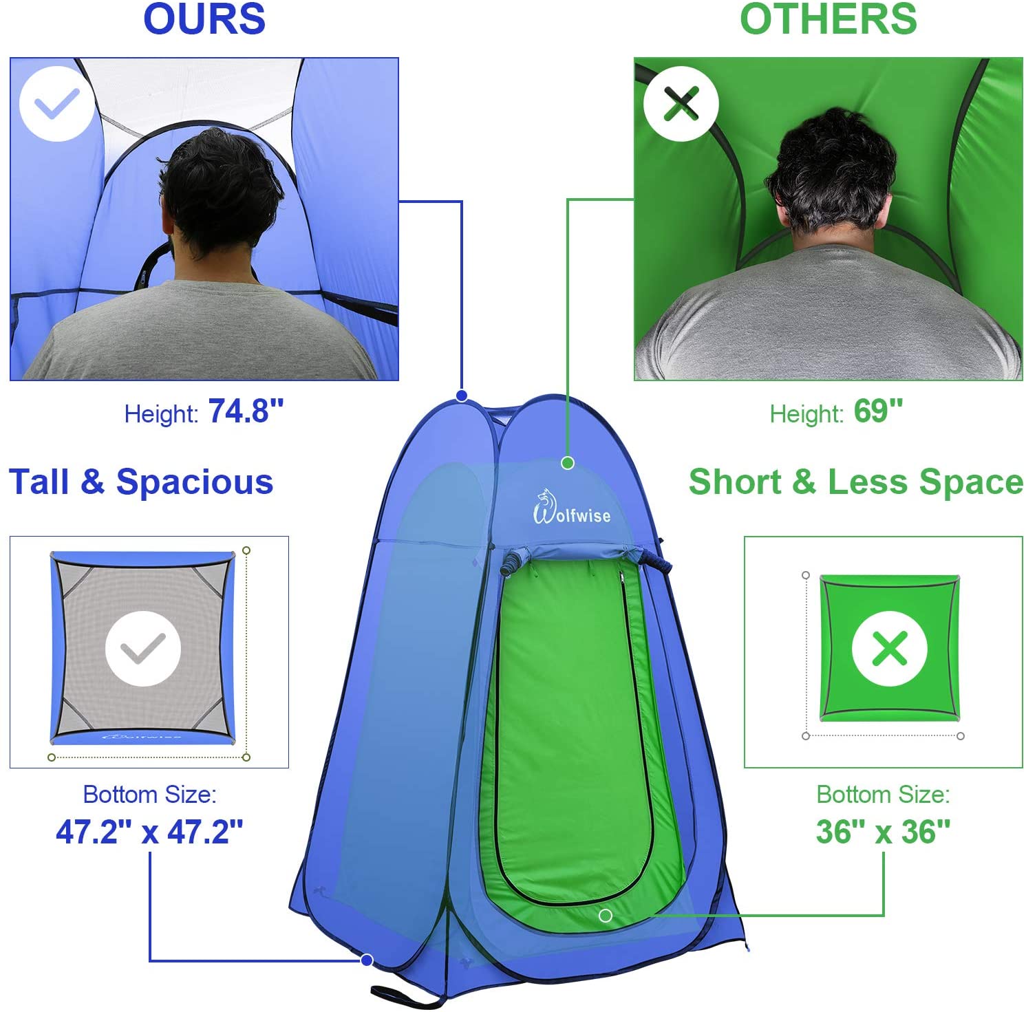 changing room tent WolfWise Pop up Shower Tent, Pop up Privacy Tent, Portable Shower Tent