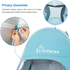 WolfWise Portable Pop Up Privacy Shower Tent