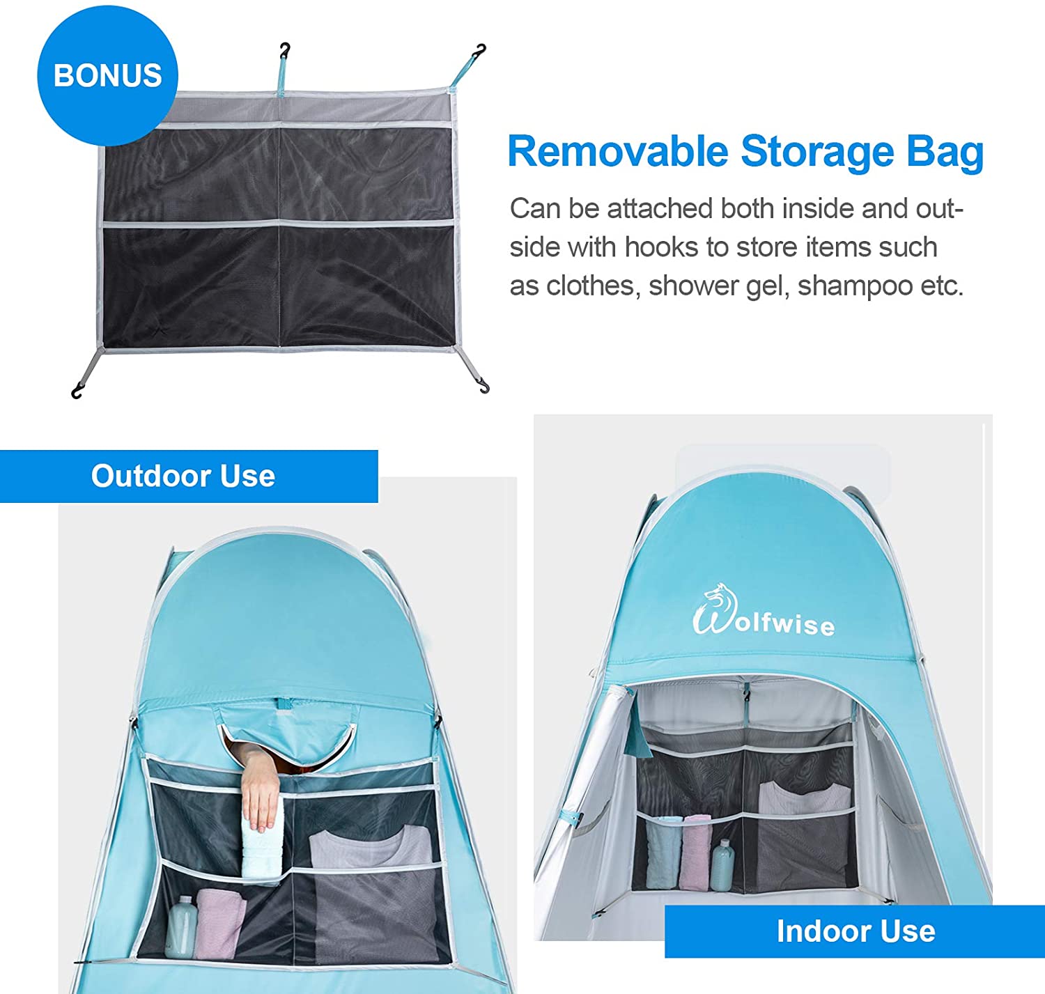 wolfwise pop up zelt WolfWise Portable Pop Up Privacy Shower Tent
