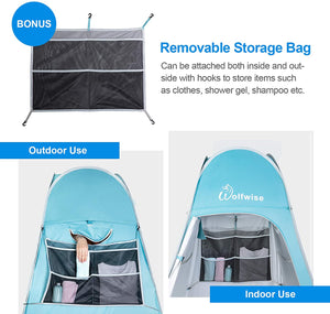 WolfWise Portable Pop Up Privacy Shower Tent