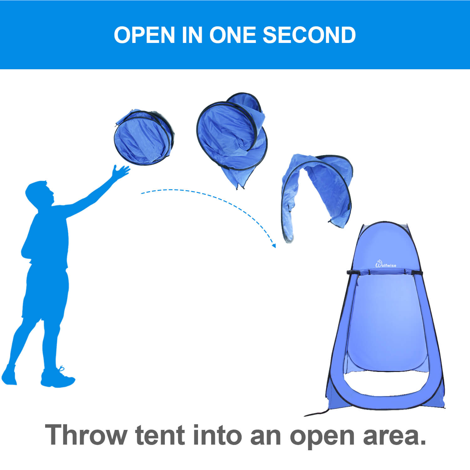 how to fold a pop up tent into a circle WolfWise Pop up Shower Tent, Pop up Privacy Tent, Portable Shower Tent
