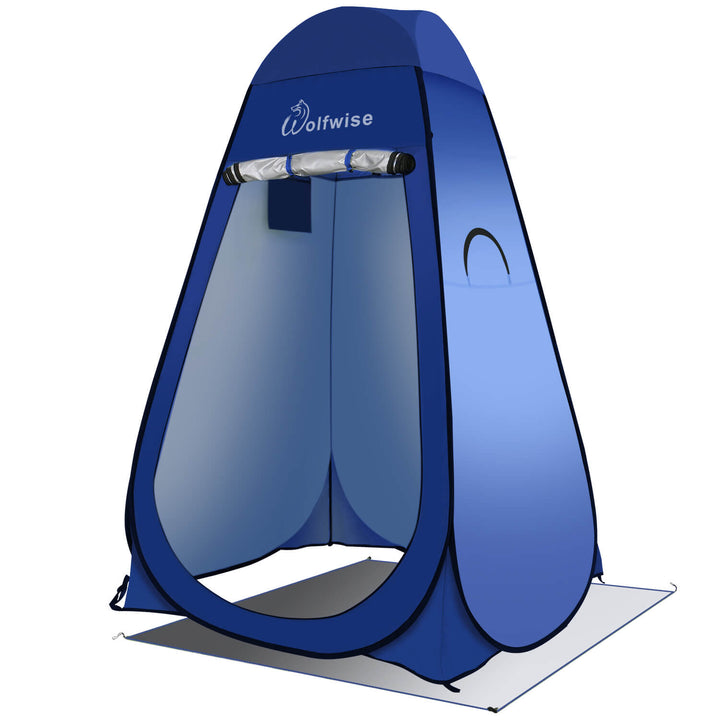 WolfWise Blazers A20 Pop Up Privacy Shower Tent Portable Outdoor Sun Shelter Camp Toilet Changing Dressing Room with 2 Zippered Windows and a Large Entrance Delivers 360 Degree Ventilation.