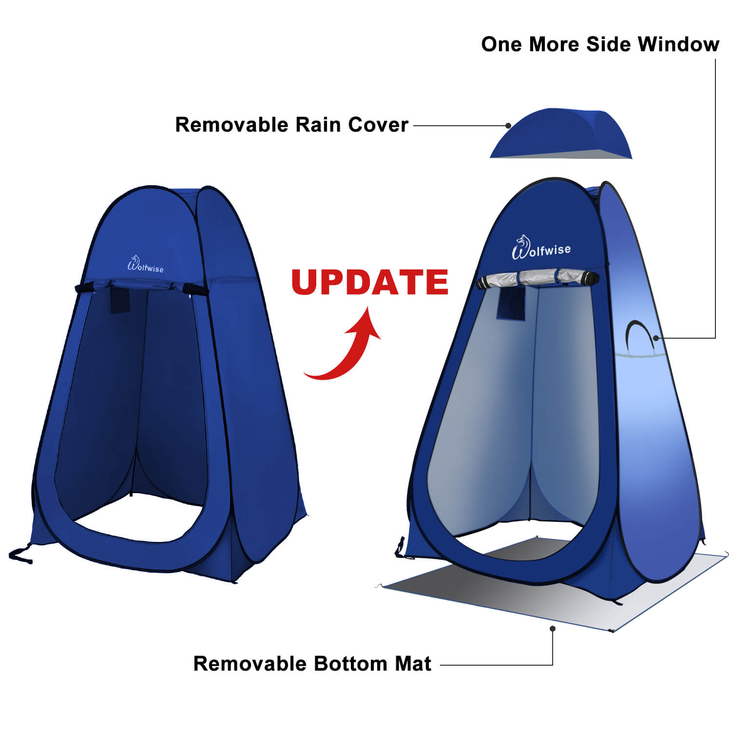 wolfwise pop up zelt WolfWise Pop up Shower Tent, Pop up Privacy Tent, Portable Shower Tent