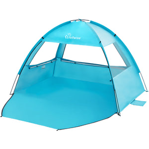 WolfWise Easy Set Up Beach Tent, Blue
