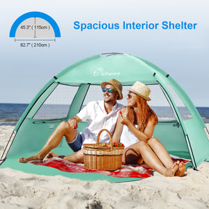 pop up tent beach WolfWise Easy Set up Beach Tent, UPF 50+