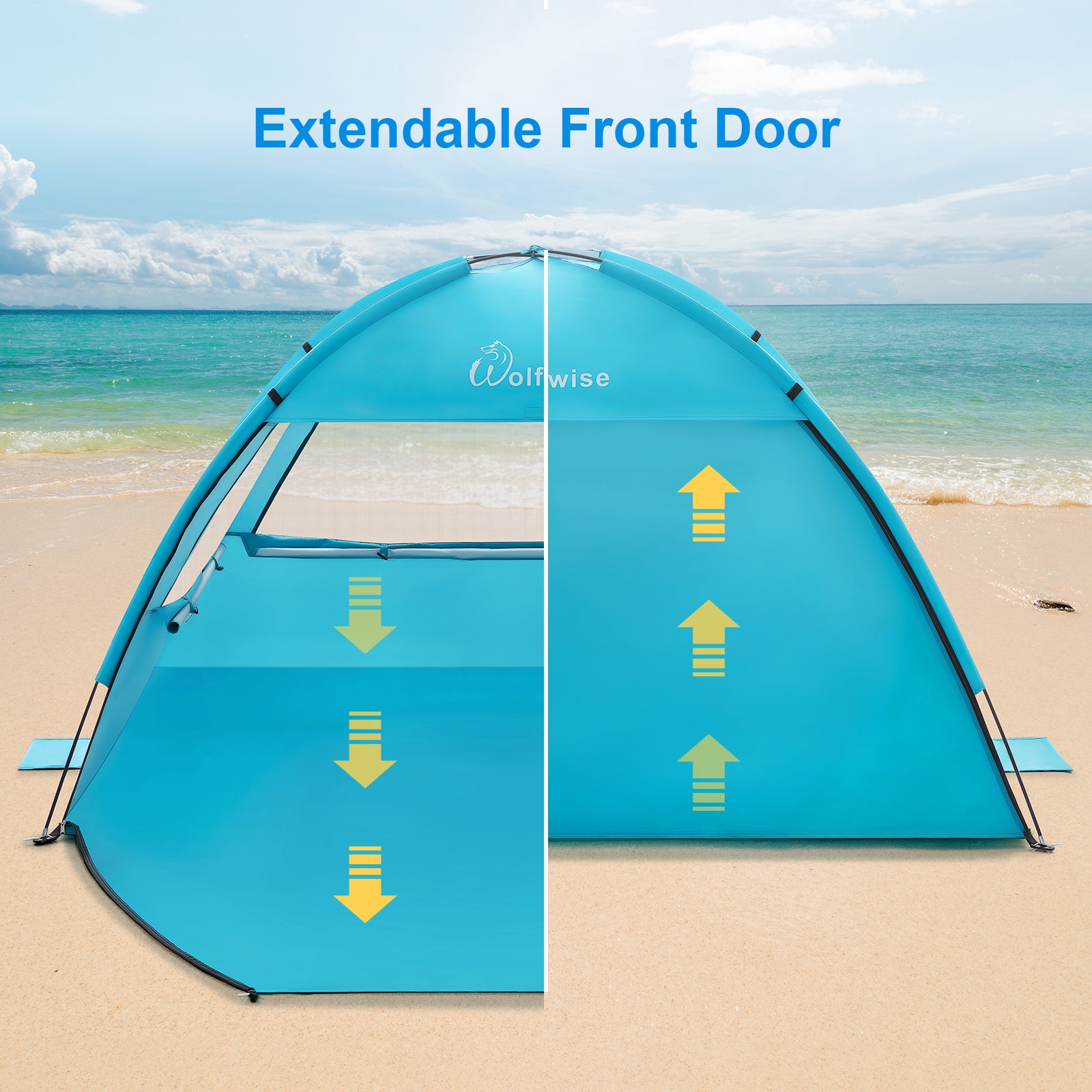 beach tent easy set up WolfWise Easy Set up Beach Tent, UPF 50+